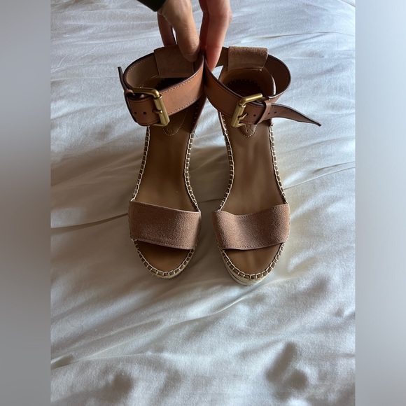 See by Chloe Glyn Wedge Sandal Cirpria (Tan) 38 - Picture 3 of 8